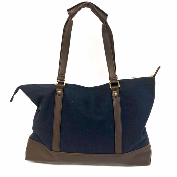 Disney Cruise Line Wish Inaugural Sailing Weekender Tote Bag Leather Canvas DCL - Picture 3 of 12